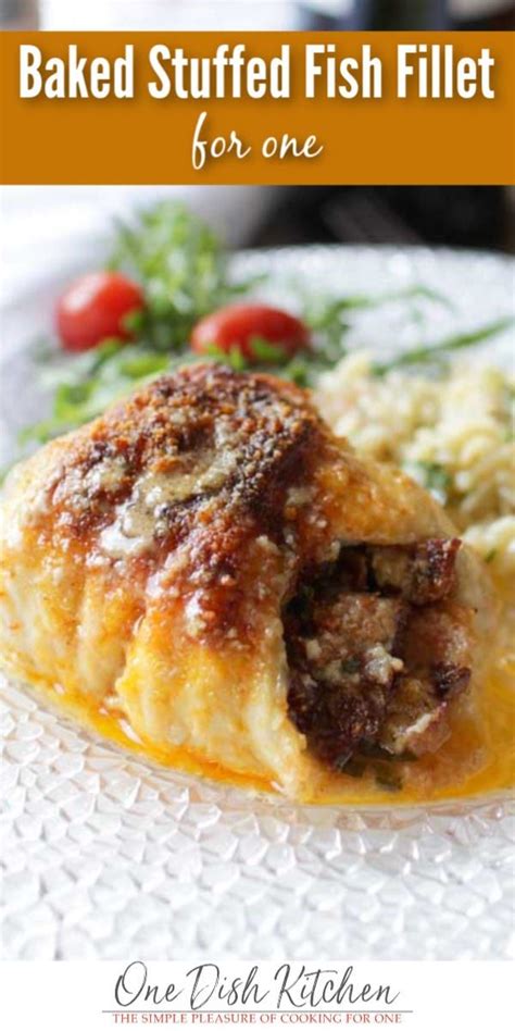 Baked Stuffed Fish Recipe | Single Serving | One Dish Kitchen | Recipe