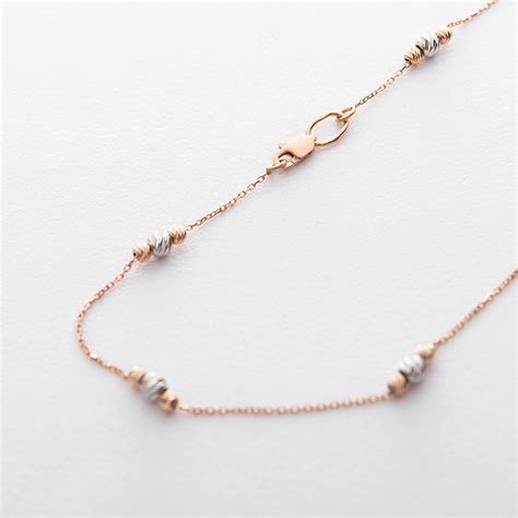 Золотой браслет на ногу с шариками б03690. Купить Золотой браслет на ...