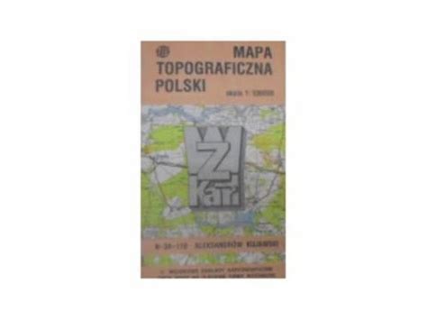 Mapa Topograficzna Polski Aleksandrów Kujawski 5 75 zł Allegro pl