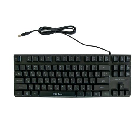 Клавиатура с подсветкой RGB - Keyboard Intro DX-750 Черная, мембранная ...