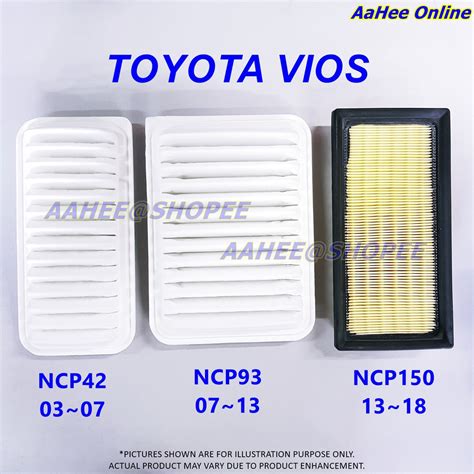 air filter toyota vios ncp ncp ncp original dowafilton malaysia