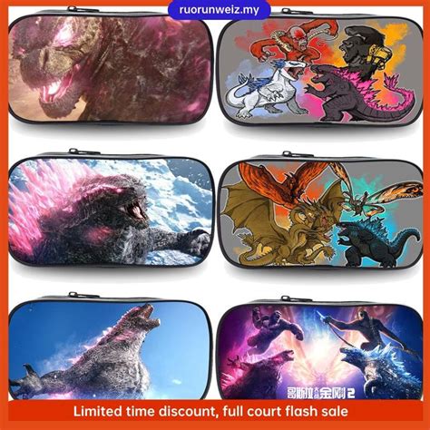 Godzilla X Kong Pencil Case Godzilla Vs King Kong 2 Pencase Shopee