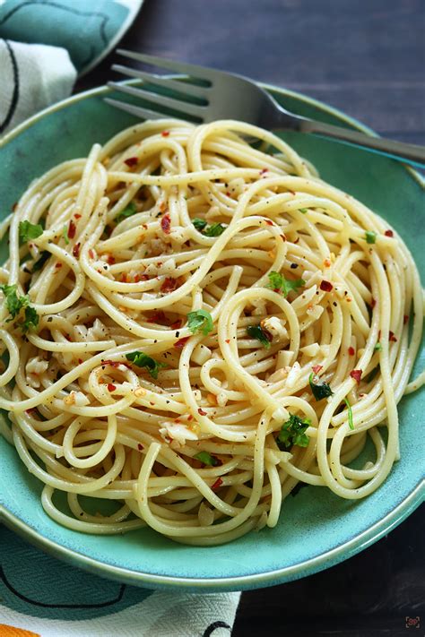 Aglio Olio Spaghetti Aglio E Olio Recipe The Mediterranean Dish