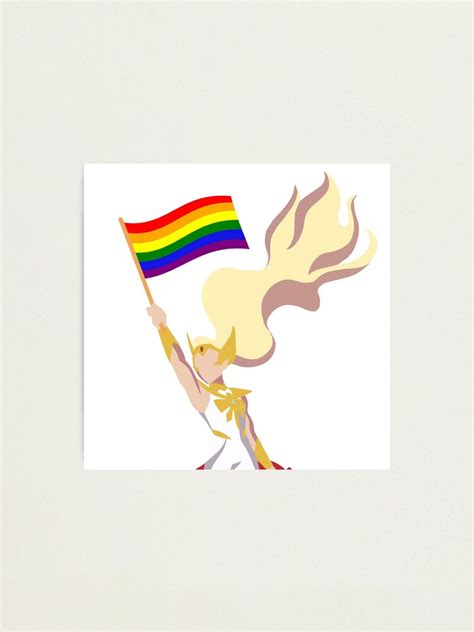 She Ra Gay Pride Flag Photographic Print For Sale By Merlynnedesign Redbubble