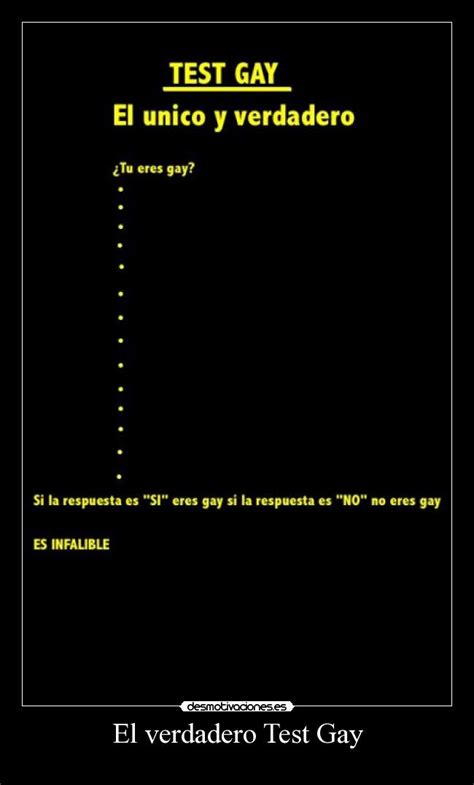 El Verdadero Test Gay Desmotivaciones