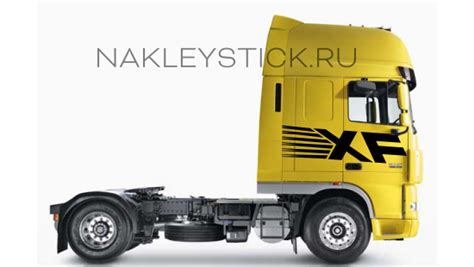Комплект наклеек "XF" на автомобиль DAF, вид 3