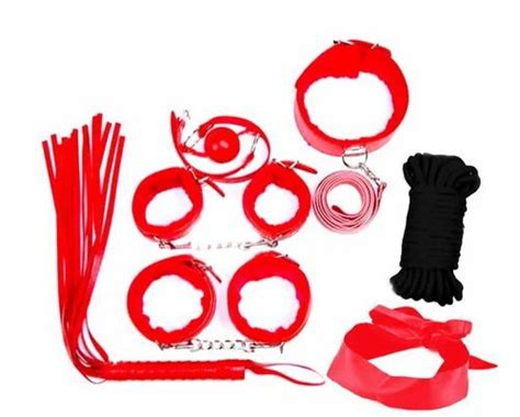 Life Red Leather Bdsm Bondage Sex Toy Kit For Adult Party Fun Honeymoon Couples Sm Domination