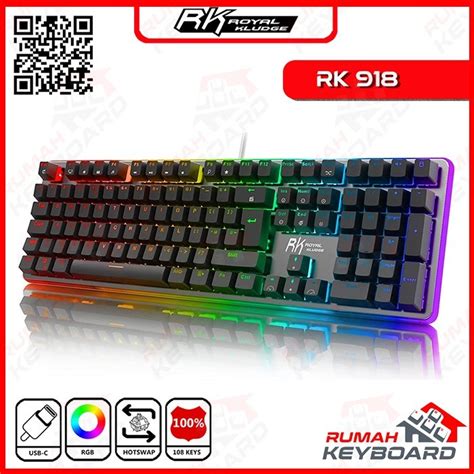 Mechanical Keyboard Royal Kludge Rk Wired Rgb Hot Rumah Keyboard