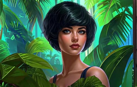 Wallpaper girl brunette AI Art for mobile and desktop section ии арт resolution x