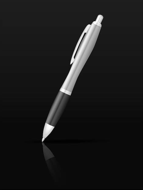 Premium Vector Ballpoint Pen On Black