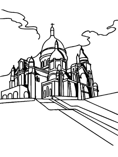 Sacre Coeur Kleurplaat Kinderen Kleurplaat