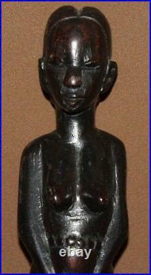 Vintage Hand Carved Wood African Nude Woman FigurineWood Carving Sculpture