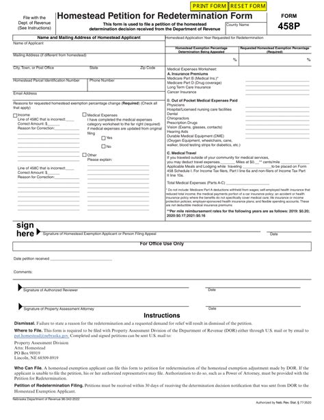 Form 458p Fill Out Sign Online And Download Fillable Pdf Nebraska