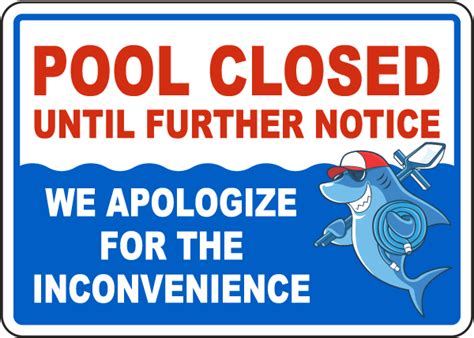 Pool Closed Until Further Notice Sign Save 10 Online