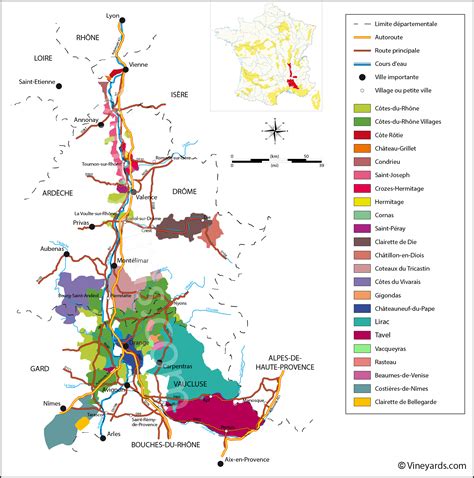 Map Of Rhone Valley Wine Regions - Printable Maps Online