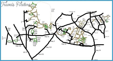 North Georgia Hiking Trails Map Travelsfinders