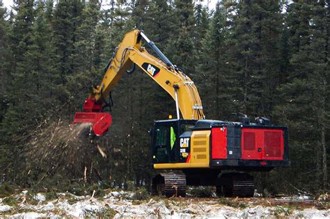 Excavator 12 20 Ton Excavator Mulching Head Fecon Forestry Mulchers