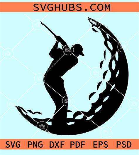 Golf Silhouette Svg Golf Club Svg Golf Player Logo Svg Golf Player