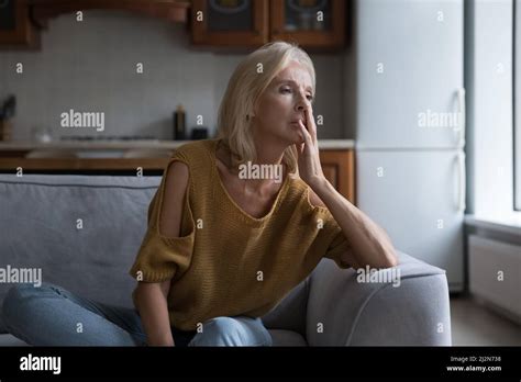 Frustrated Lonely Mature S Woman Looking Away Stock Photo Alamy