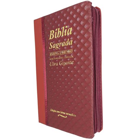 B Blia Letra Ultra Gigante Ndice Lateral Z Per Bicolor Vinho Gospel