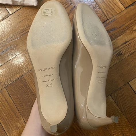 Sergio Rossi Nude Patent Leather Pumps Super Depop