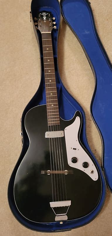 Alden Harmony H45 Stratotone Guitar Black W Original Reverb