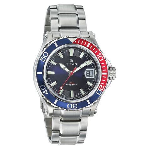 Buy Online Titan Automatic Blue Dial Watch for Men - 9480km01 | Titan