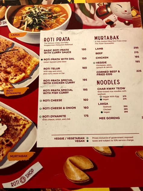 Shandra’s Roti Shop: Menu and Dining Information