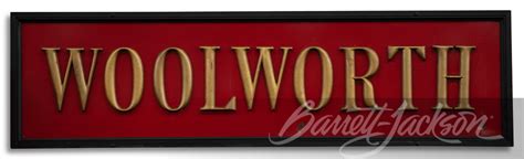 Large 1930s Fw Woolworth Department Store Sign