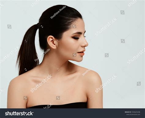 Beautiful Woman Makeup Naked Shoulders Side Stock Photo 1920625208 Shutterstock
