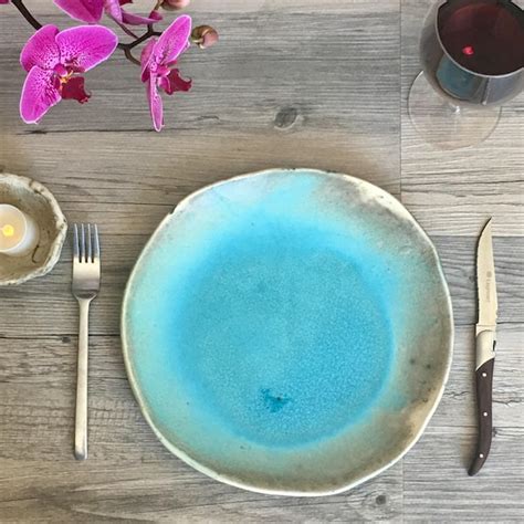 Turquoise Dinnerware Etsy