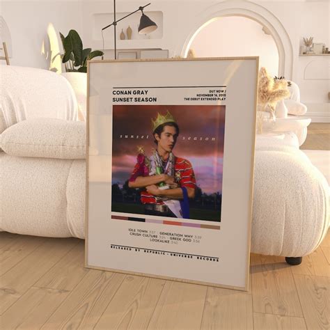 Conan Gray Sunset Season Album Poster Album Cover Poster Room Decor