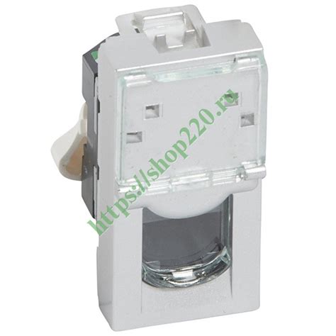 Розетка RJ45 Legrand Mosaic Кат.6 UTP 1М алюминий - купить 079461 по ...