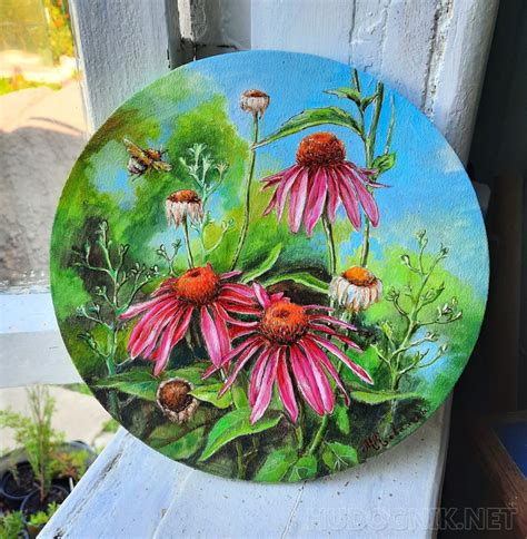 Картина Эхинацея. Размеры: 25x25, Год: 2022, Цена: 5000 рублей Художник ...