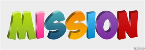 mission text effect  logo design word