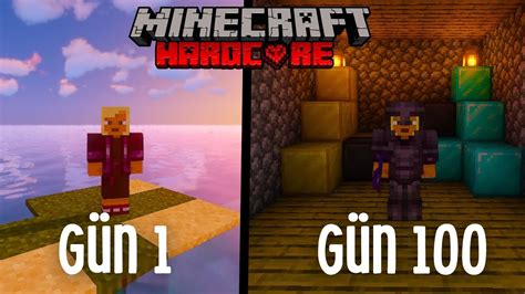 Minecraft Hardcore da ISSIZ Adada Gün Hayatta Kalmak YouTube