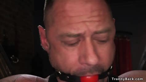 Huge Cock Tranny In Lingerie Anal Fucks Guy