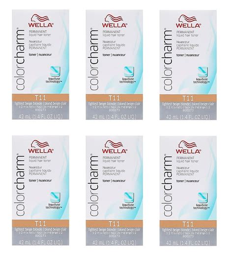 Wella Color Charm Permanent Liquid Hair Toner Lightest Beige Blonde 6 Pack Walmart