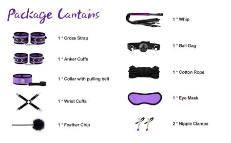 BDSM Bed Restraints Bondage Set Sex Toys Adult Sex Toys4couples Men Women YICOCO 10 Pcs