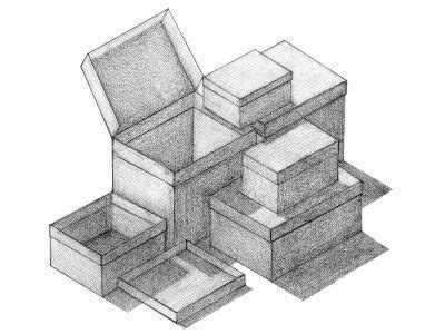 AICT Design Academy | 3d boxes drawing, Stacked boxes drawing, Object