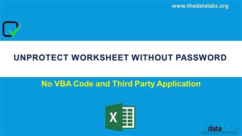 Vba Worksheet Unprotect How To Unprotect All Sheets In Excel