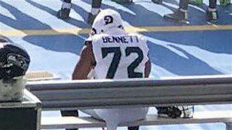 Seahawks Michael Bennett Sits On Bench During National Anthem Fox News