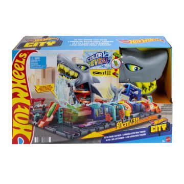 Hot Wheels City Pista de Brinquedo Lava Rápido Mega Tubarão
