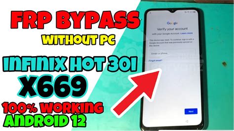 Infinix Hot I X Frp Bypass Without Pc Android Youtube