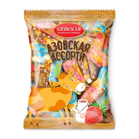 Конфеты Азовская КФ молочные ассорти вес - купить с доставкой ...