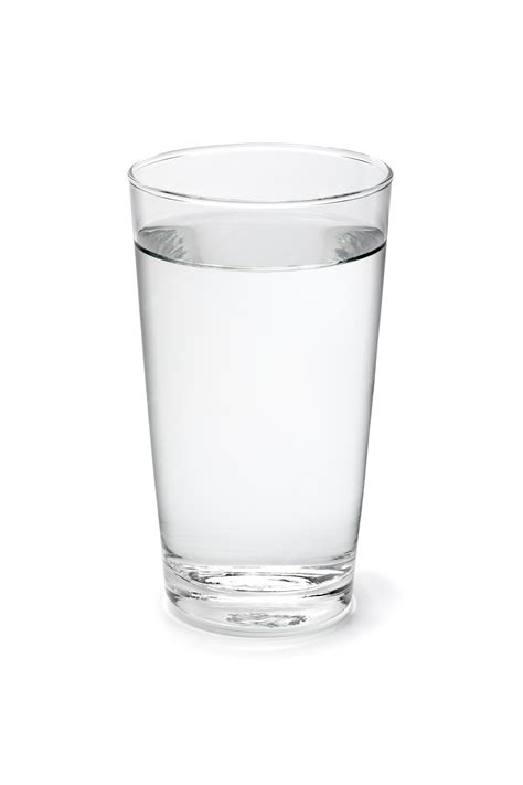 Premium Photo | Single glass with clean drinking water on white