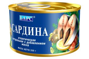 Консервы Сардина ТМ БАРС