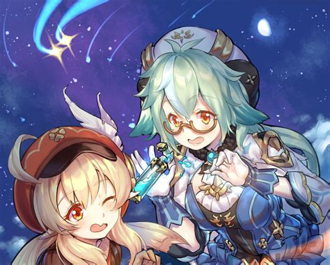 Genshin Impact Sucrose and Klee HD Wallpaper by 無糖白蓮 | 3102x2497