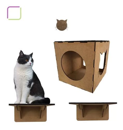 Casinha Gato De Parede Nicho Prateleiras Mdf Super Luxo Mebuscar