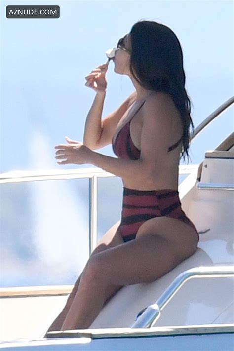 Kourtney Kardashian Wearing A Two Piece Bikini While Enjoying Her Vacation In Sardinia AZNude